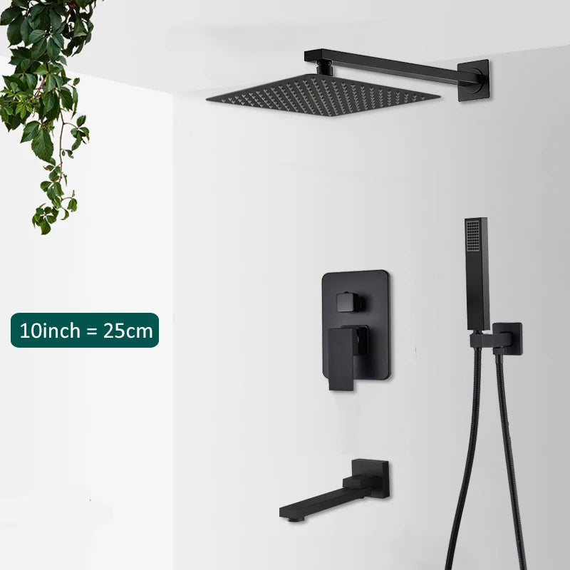Concealed Rain Waterfall Shower System
