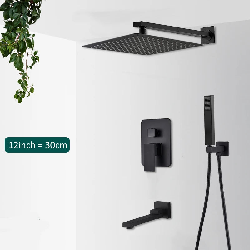 Concealed Rain Waterfall Shower System