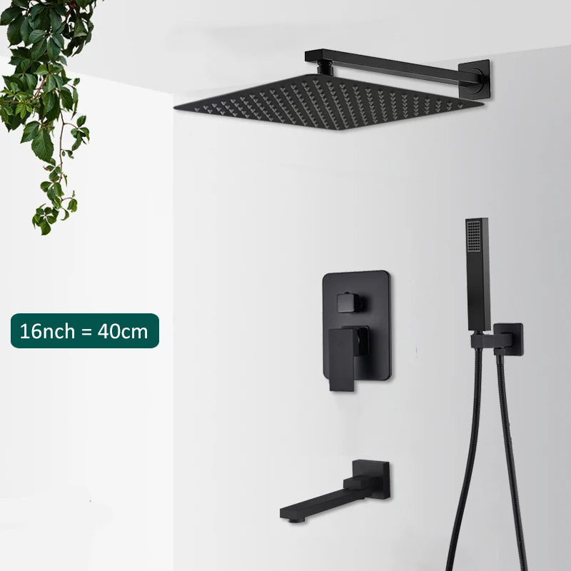 Concealed Rain Waterfall Shower System