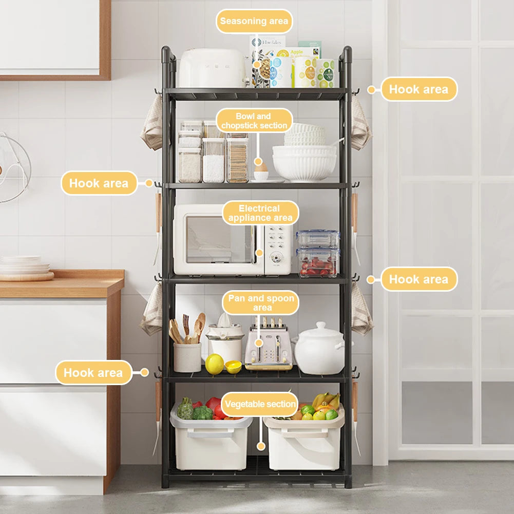Five Tier Heavy Duty Storage Rack with Adjustable Shelves