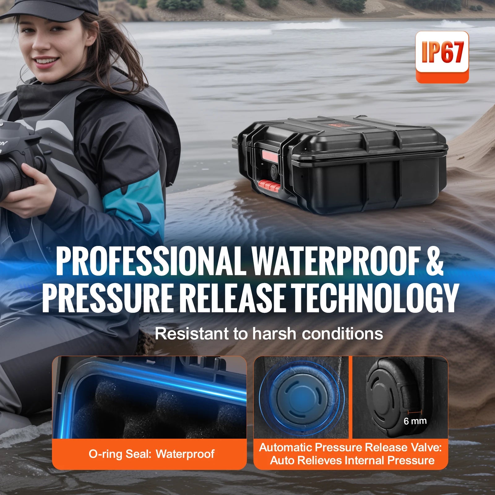 VEVOR Weatherproof Protective Hard Case