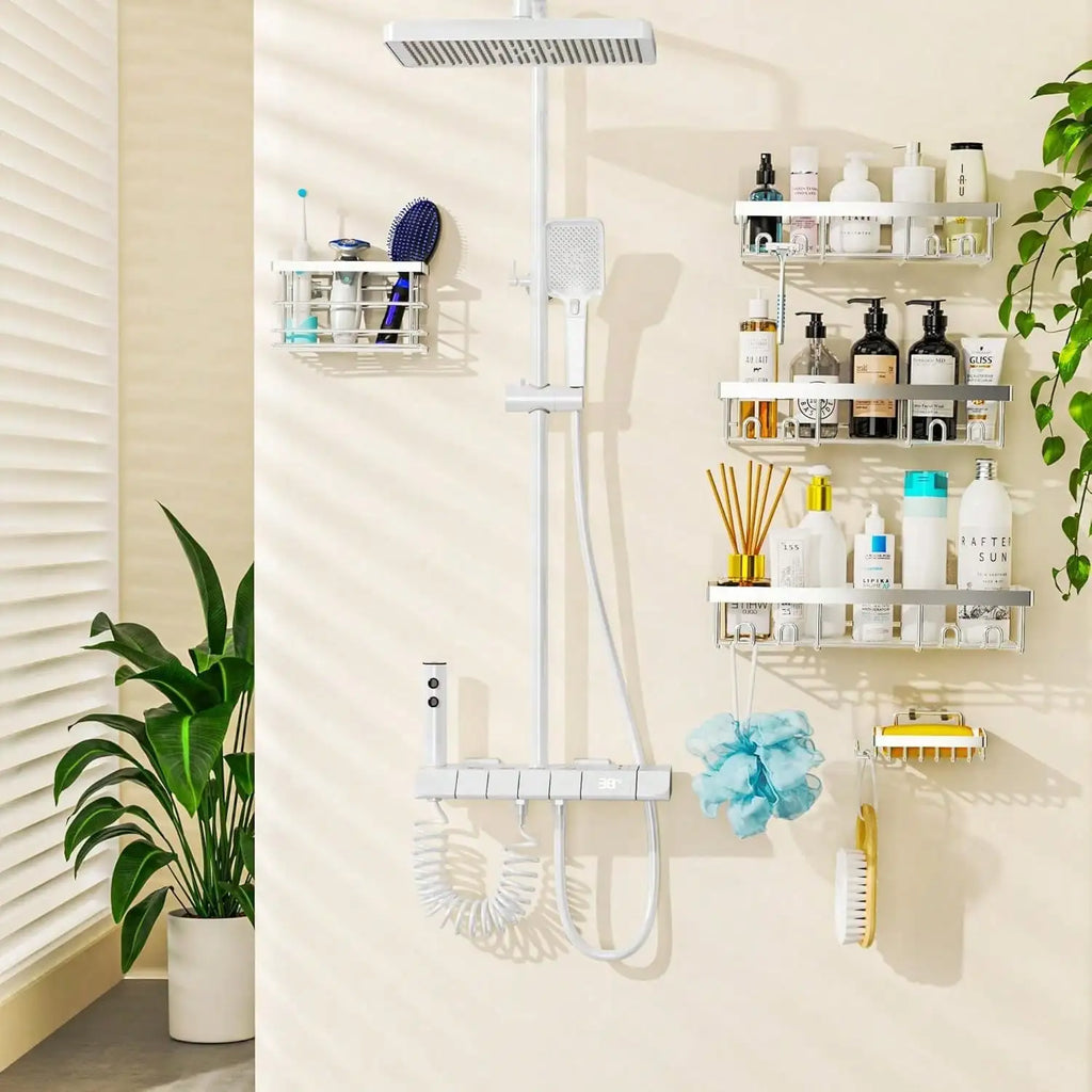 2/3/5PCS Steel Racks Bathroom Caddy