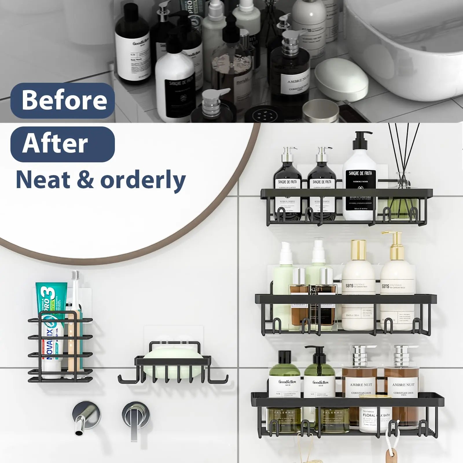 Five Piece Shower Caddy Set