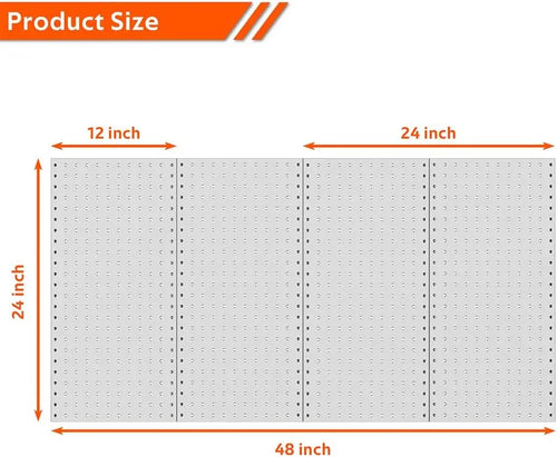 4 Pcs Metal Tool Storage Pegboard Wall Panels