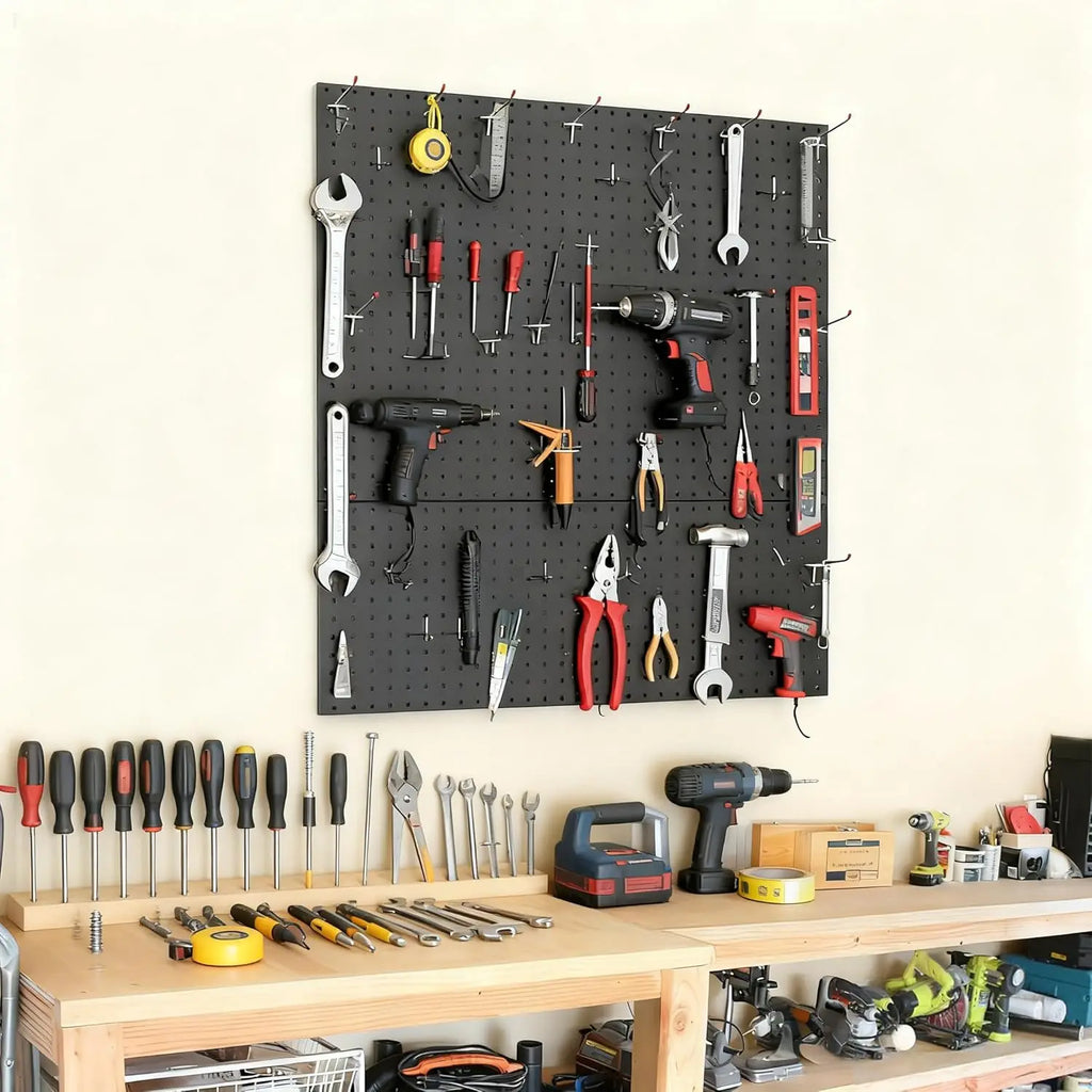 3 PCS Wall Mount Metal Pegboard Panels