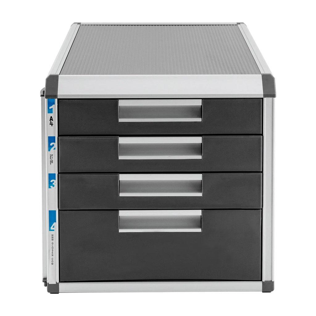 4 Drawer Metal Locking File Organizer
