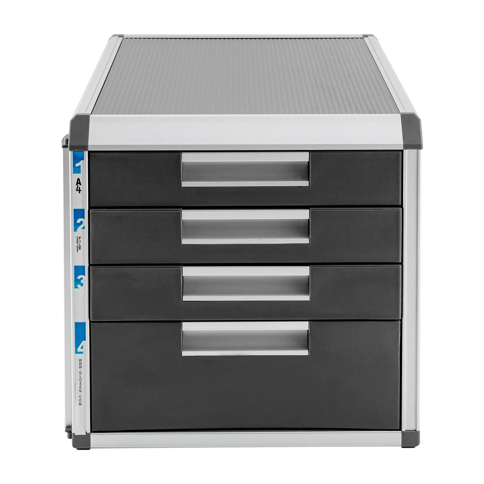 4 Drawer Metal Locking File Organizer