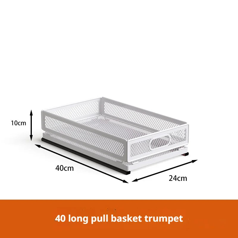 Kitchen Cabinet Pull-Out Storage Basket Dish Storage Basket Rack Kitchen Spice Drawer Storage Box Sundries Storage Basket