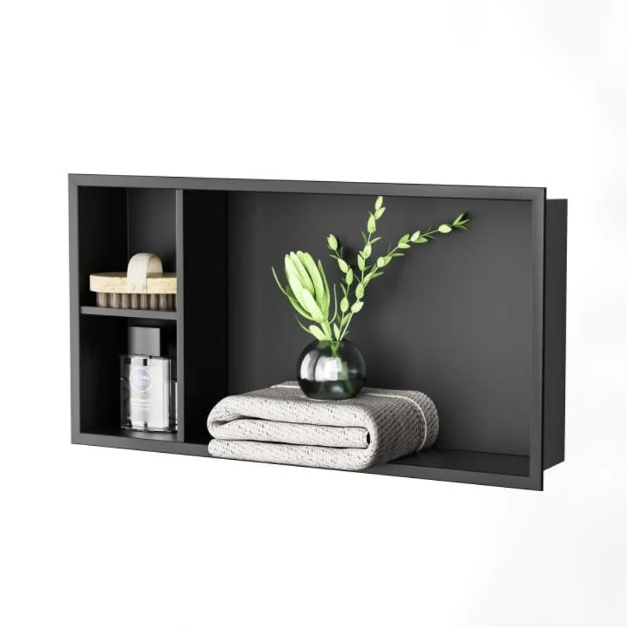 Stainless Steel Recessed Wall Shelf Shower Niche No Tile Needed