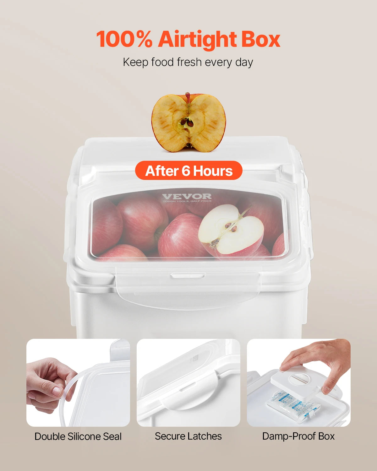 Four Piece Grain & Dry Goods Pantry Containers