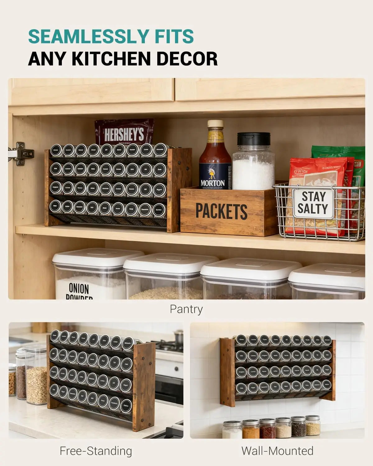 Four Tier Wall Mounted Spice Rack