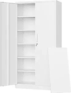 Tall Metal Storage Cabinets with Lock Doors
