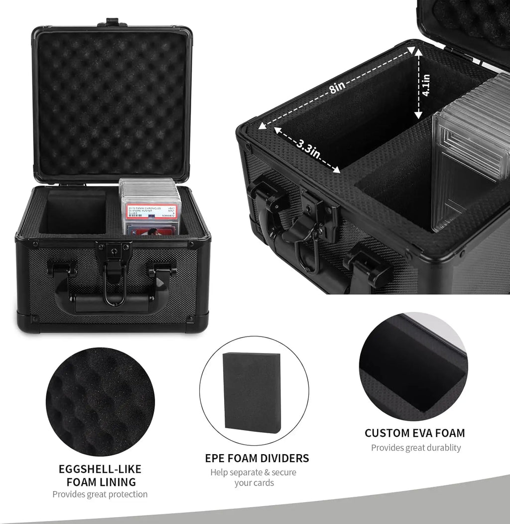 60 Card Collection Premium Graded Storage Box with Shockproof Design
