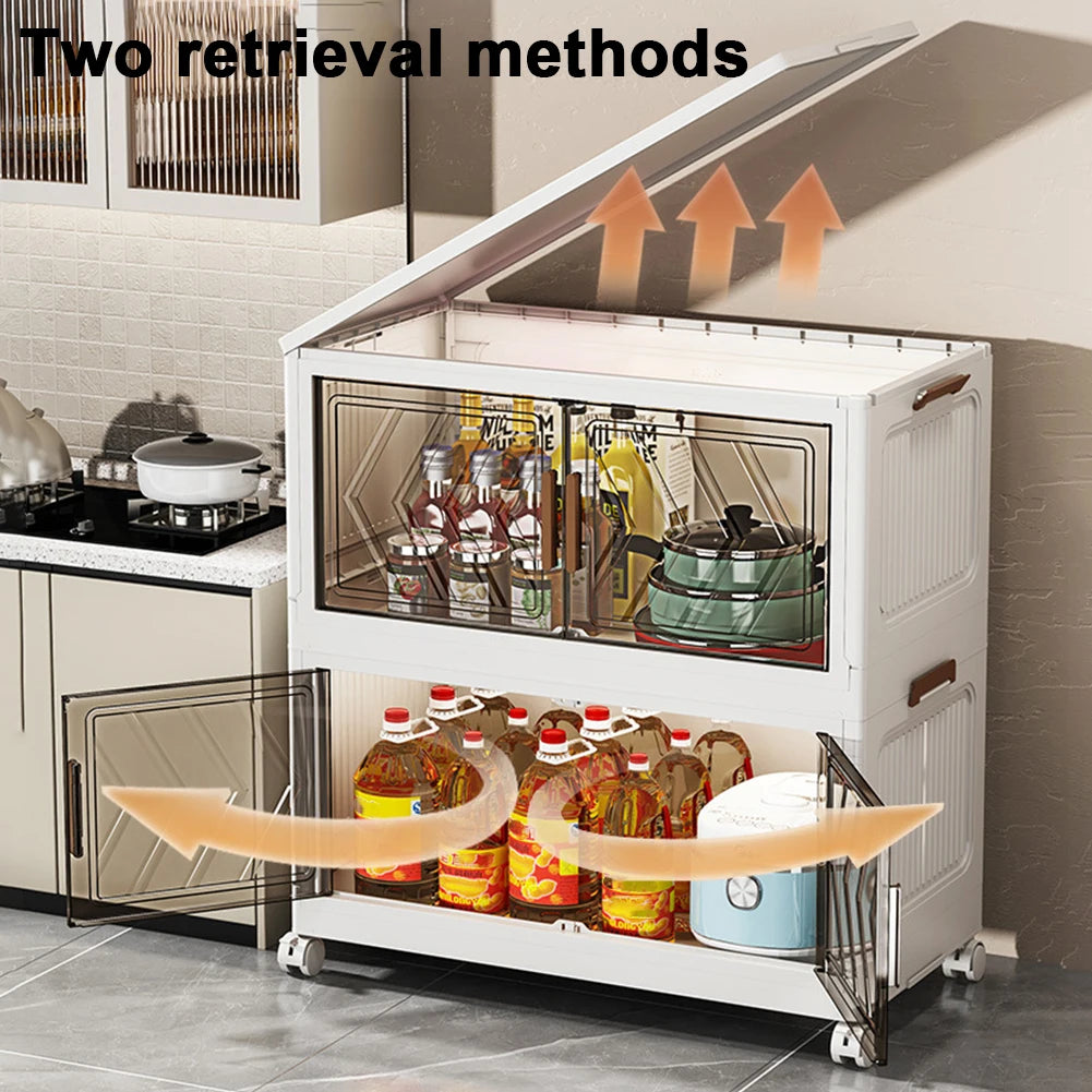 Four Tier Revealing Foldable Storage Cabinet
