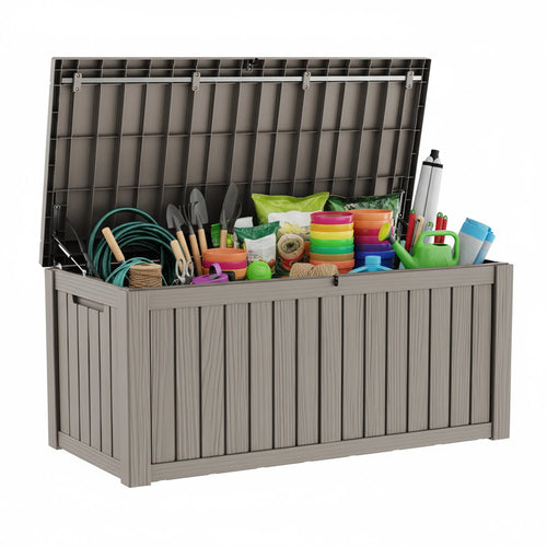 120 Gallon Lockable Waterproof Outdoor Storage Box
