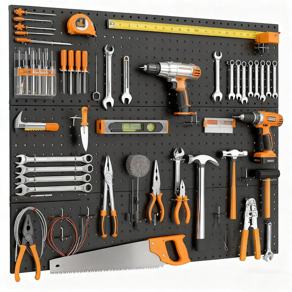 3 PCS Wall Mount Metal Pegboard Panels
