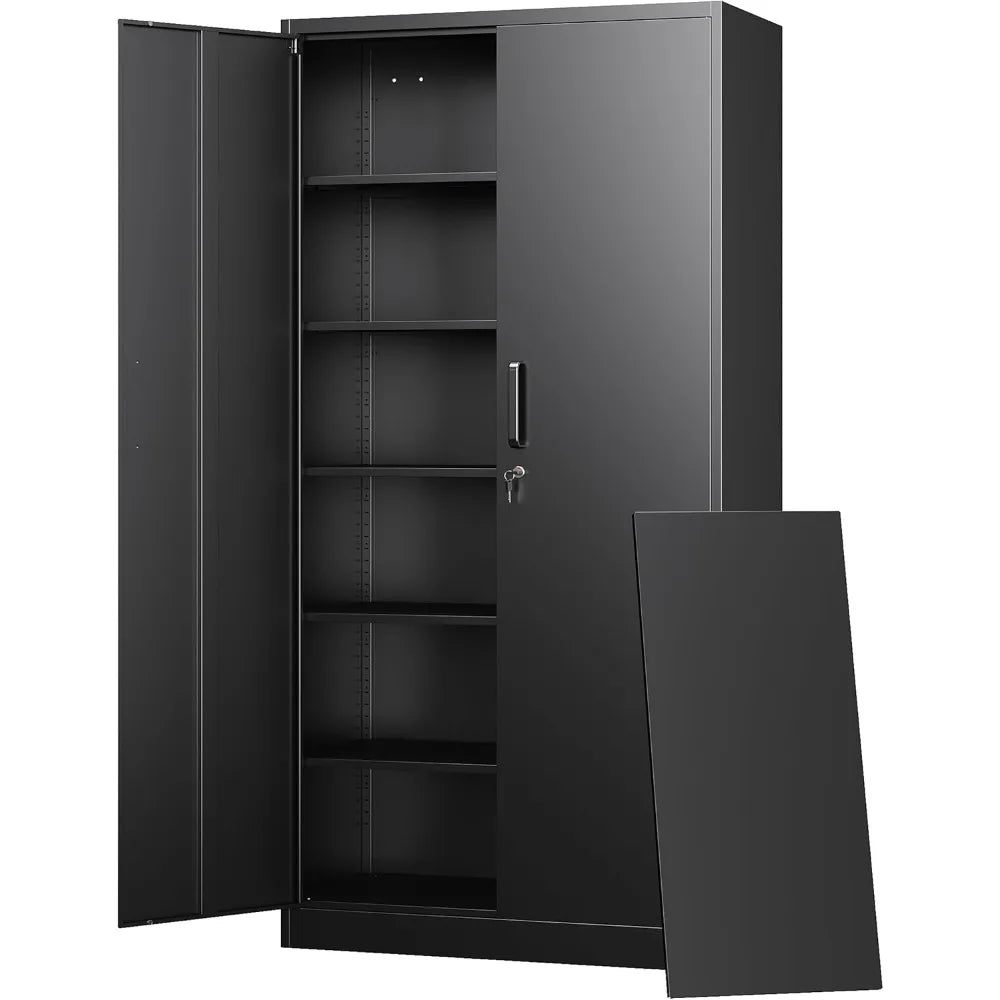 Tall Metal Storage Cabinets with Lock Doors