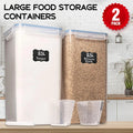 2Pcs Large Airtight Dry Pantry Food Storage Containers