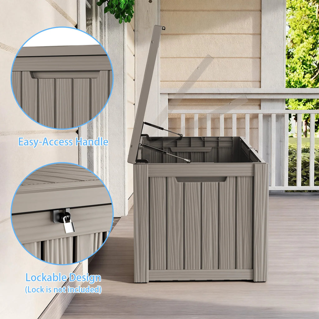 120 Gallon Lockable Waterproof Outdoor Storage Box