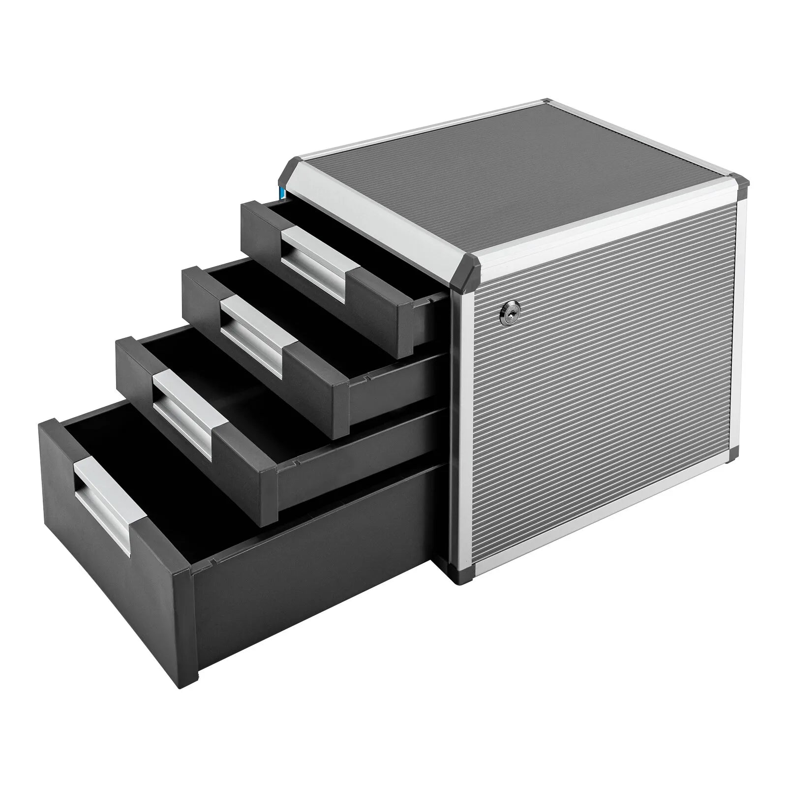 4 Drawer Metal Locking File Organizer