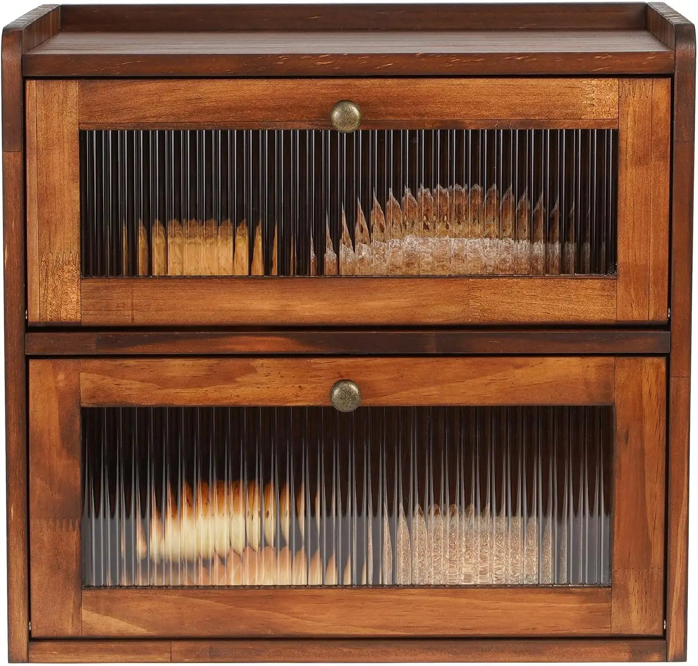 Wooden Bread Storage Box with Acrylic Window
