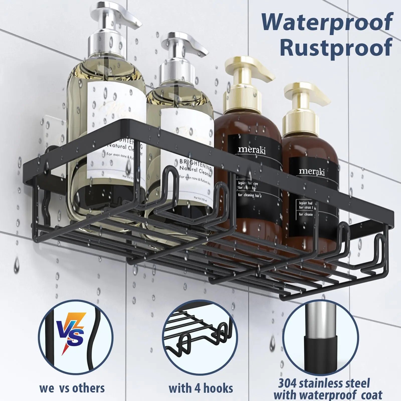 Five Piece Shower Caddy Set