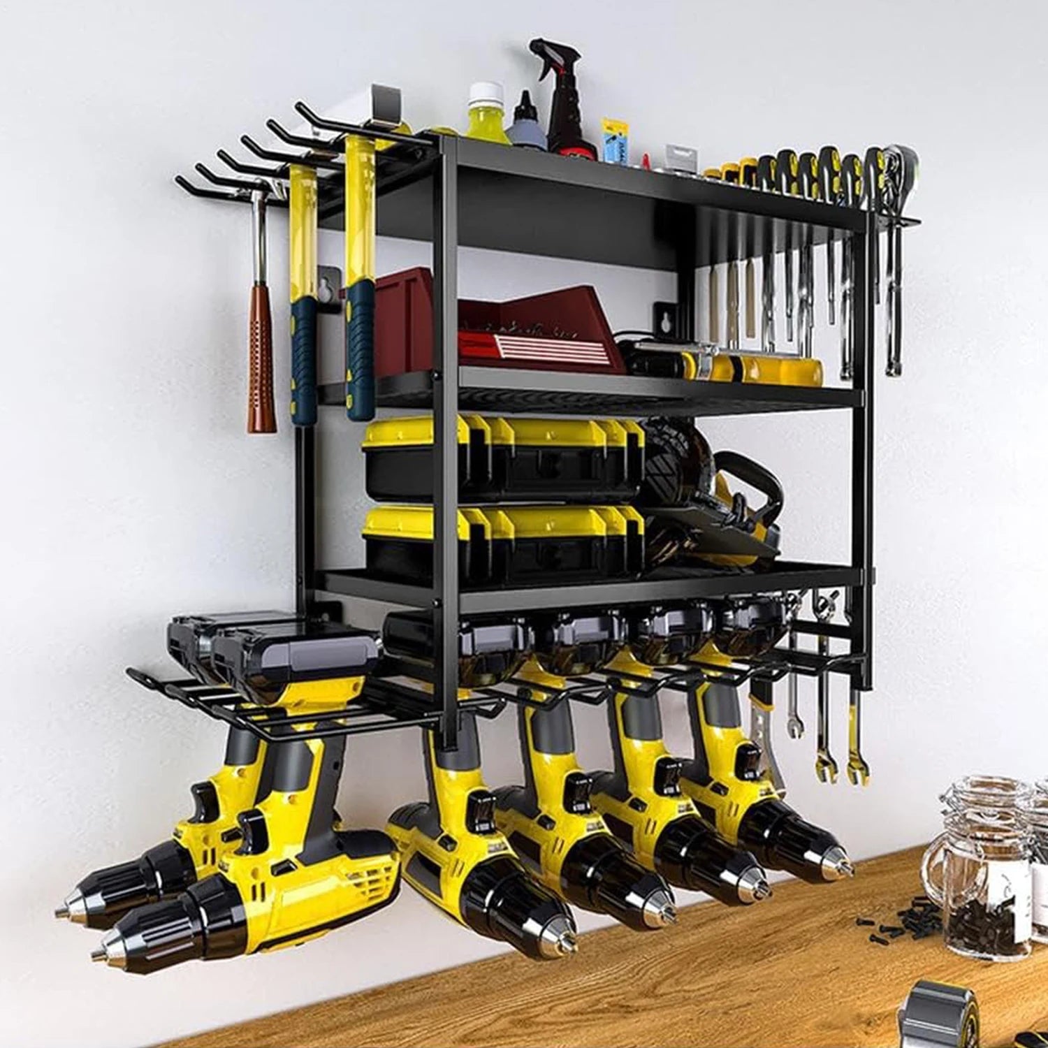 Wall Mounted Power Tool Storage Rack