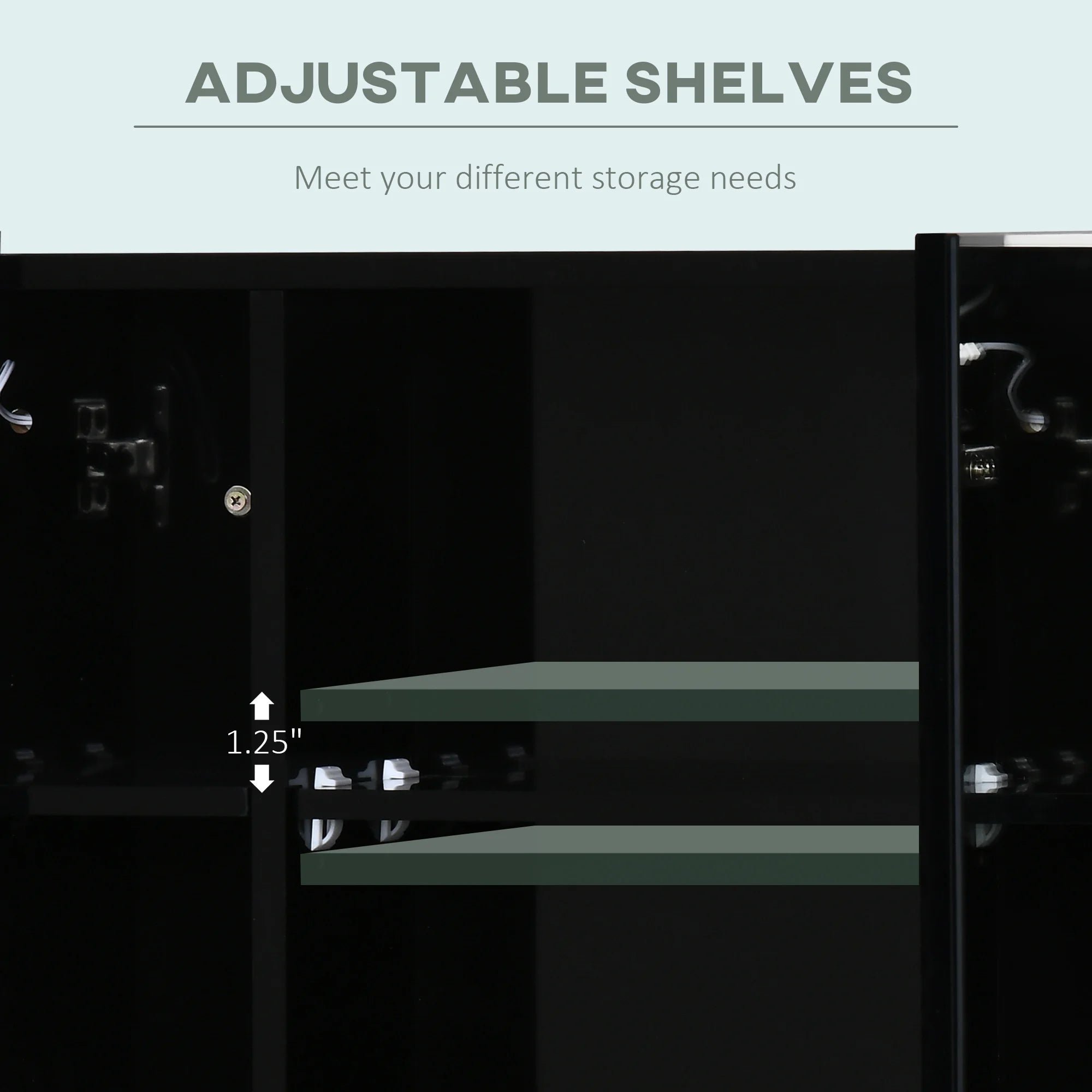 LED Wall Mounted Medicine Cabinet with 3 Mirrored Doors