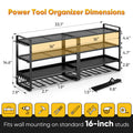 Wall Mount Heavy Duty Power Tool Organizer Rack & Shelving