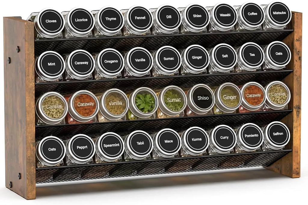 Four Tier Wall Mounted Spice Rack