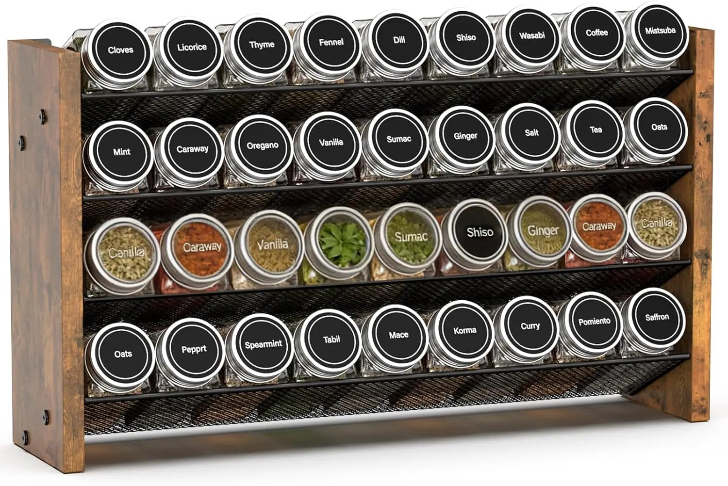 Four Tier Wall Mounted Spice Rack