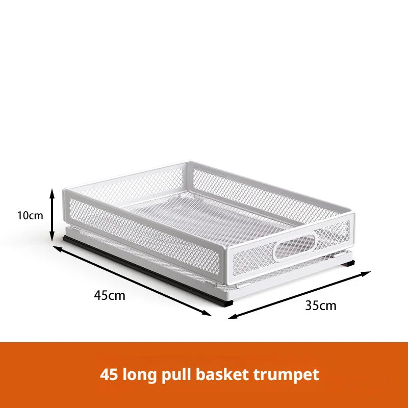 Kitchen Cabinet Pull-Out Storage Basket Dish Storage Basket Rack Kitchen Spice Drawer Storage Box Sundries Storage Basket
