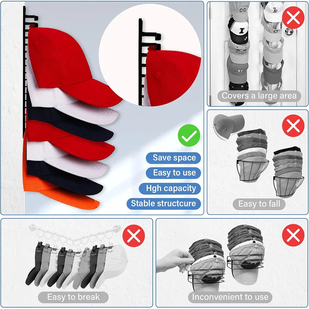 16 Grid Wall Mounted Hat Display Holder