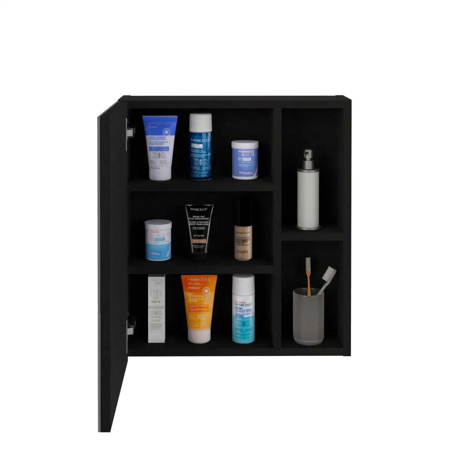 Labelle Medicine Cabinet With Mirror, Five Internal Shelves, & Single Door