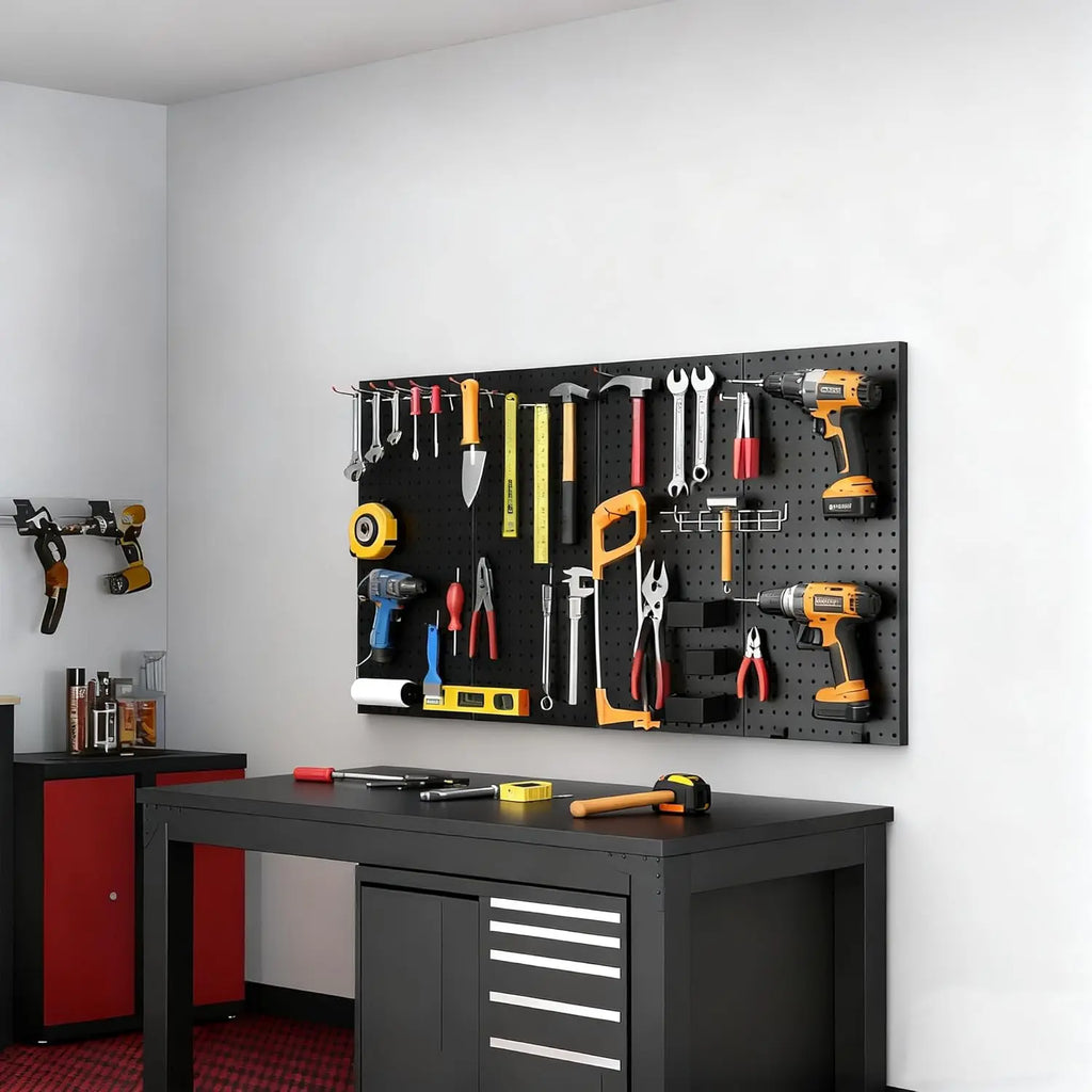 3 PCS Wall Mount Metal Pegboard Panels