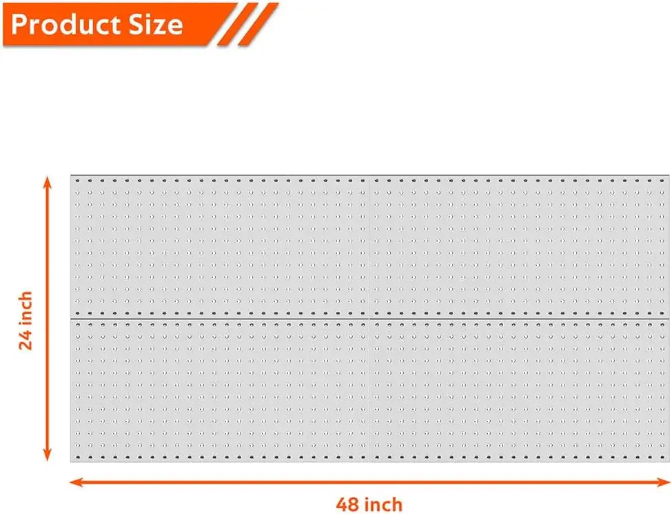 4 Pcs Metal Tool Storage Pegboard Wall Panels