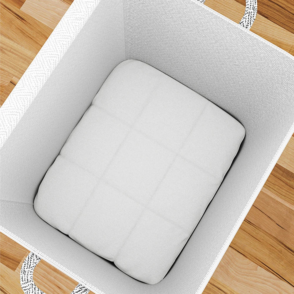Zipper Lid Stackable Clothes Storage Baskets
