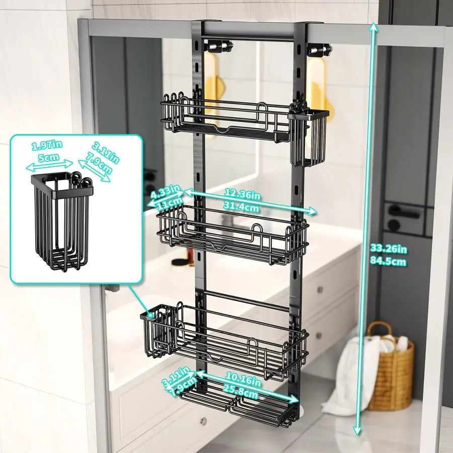 Four Tier Over the Door Shower Caddy