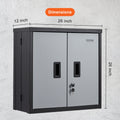Metal Foldable Wall Cabinet with Magnetic Door & Adjustable Shelving