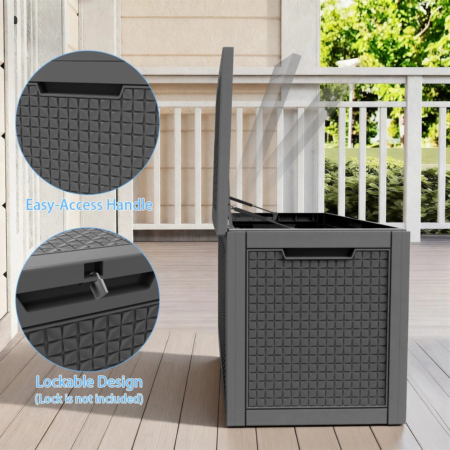 Waterproof Lockable Patio Outdoor Storage Box