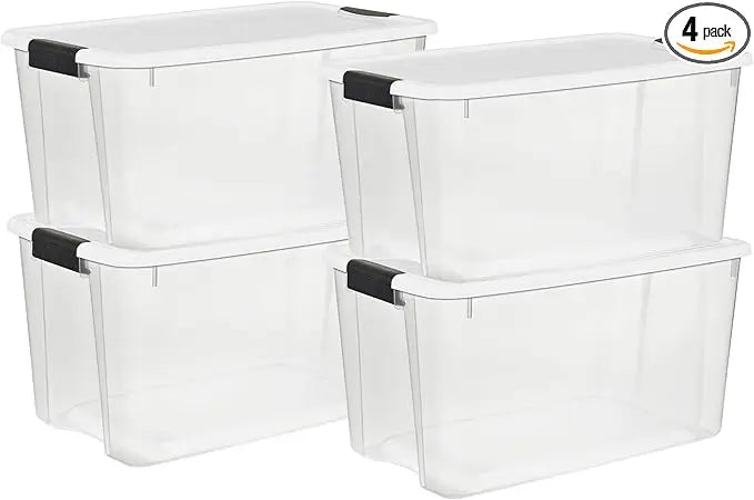 Four Pack Ultra Latching Lid Storage Bins