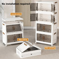 Four Tier Revealing Foldable Storage Cabinet