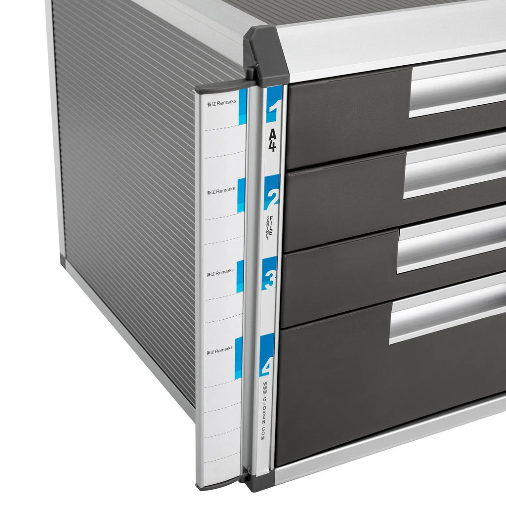 4 Drawer Metal Locking File Organizer