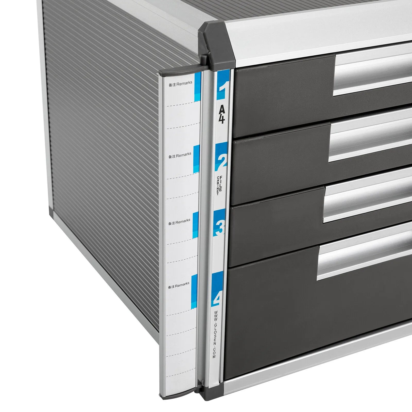 4 Drawer Metal Locking File Organizer