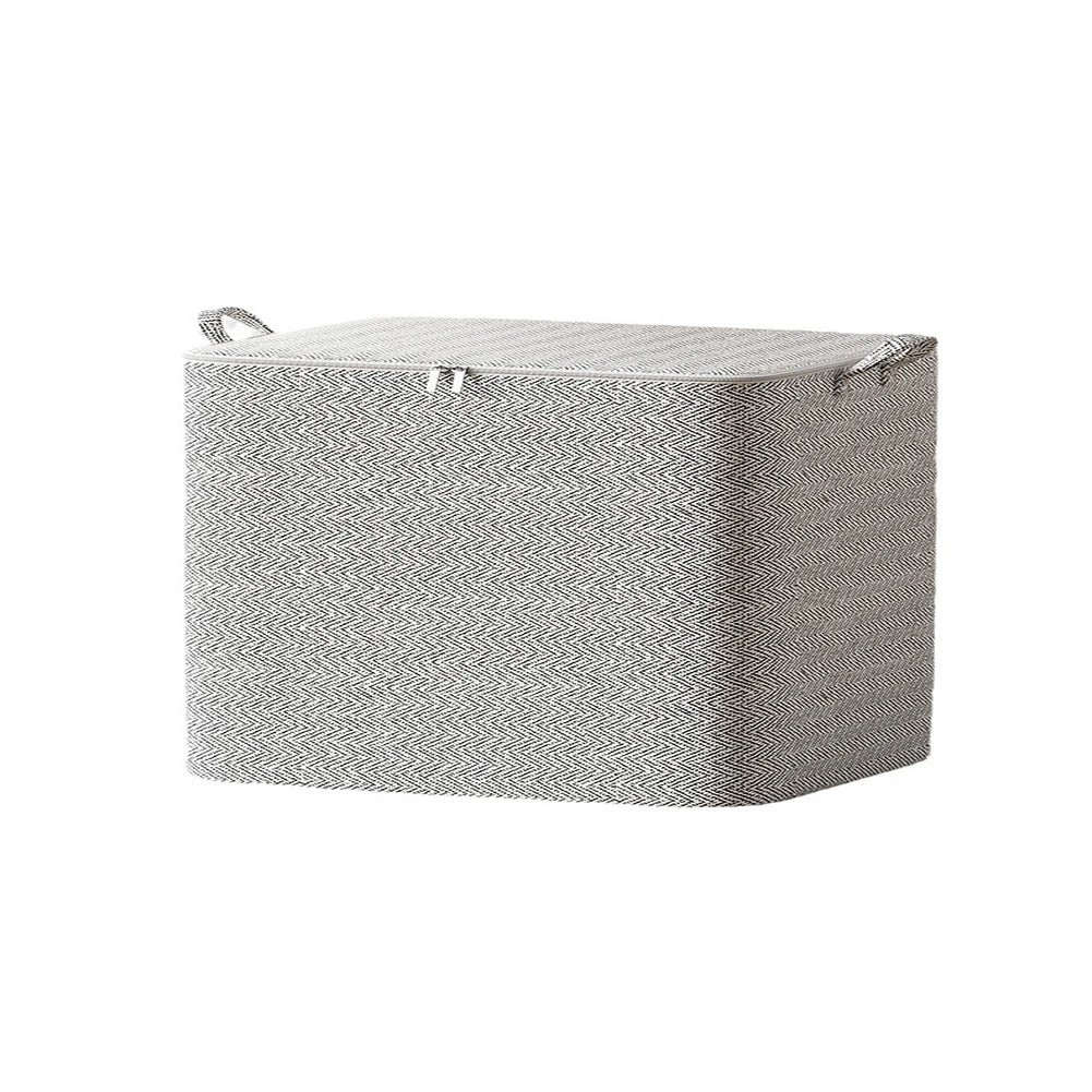 Zipper Lid Stackable Clothes Storage Baskets