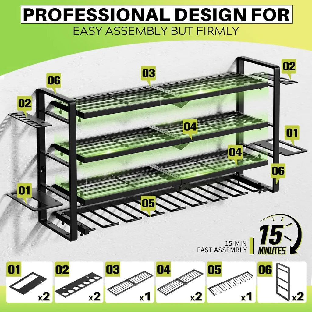 Heavy Duty Wall Mount Tool Organizer