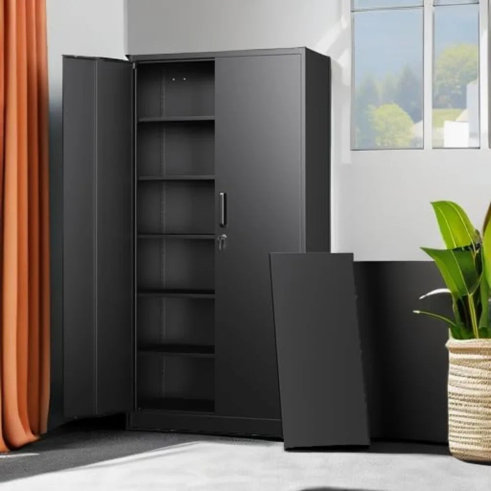 Tall Metal Storage Cabinets with Lock Doors