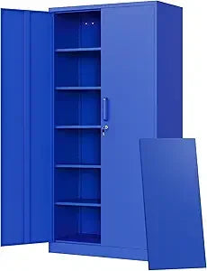 Tall Metal Storage Cabinets with Lock Doors