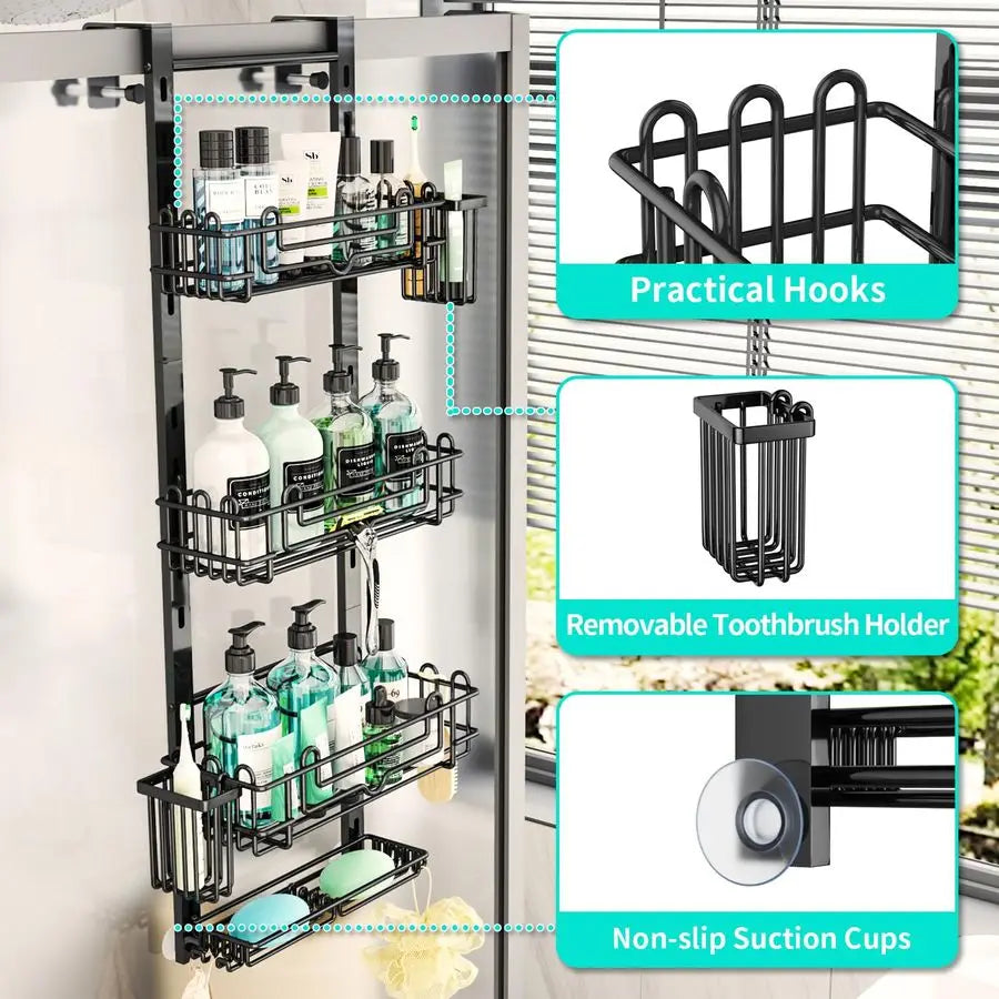 Four Tier Over the Door Shower Caddy