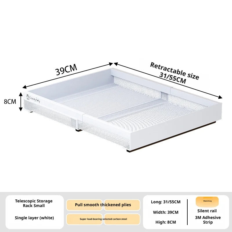 Kitchen Cabinet Pull-Out Storage Basket Dish Storage Basket Rack Kitchen Spice Drawer Storage Box Sundries Storage Basket